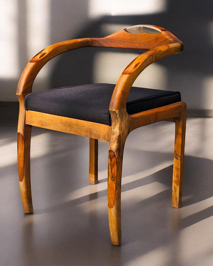 Epoxy Modern Dining Chair, Epoxy  Walnut Dining Chair, Epoxy Chairs for Living Room, Wooden Dining Chair, Kitchen Table Chairs, Dining Chair