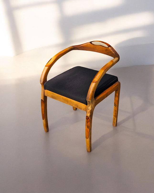 Epoxy Modern Dining Chair, Epoxy  Walnut Dining Chair, Epoxy Chairs for Living Room, Wooden Dining Chair, Kitchen Table Chairs, Dining Chair