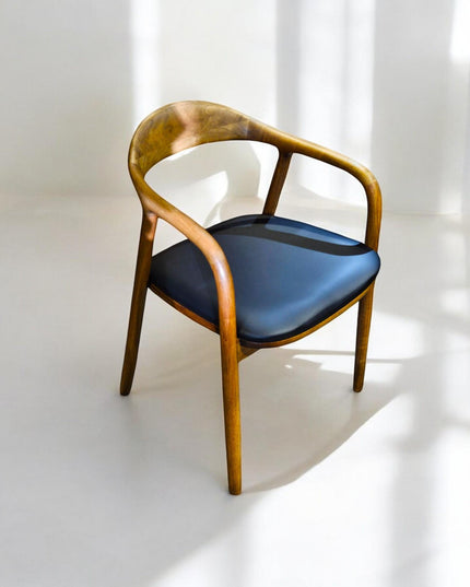 Walnut Dining Chair, Modern Dining Chair, Chairs for Living Room, Wooden Dining Chair, Kitchen Table Chairs, Dining Chair with Wooden Arms