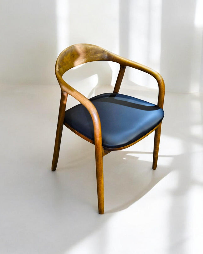 Walnut Dining Chair, Modern Dining Chair, Chairs for Living Room, Wooden Dining Chair, Kitchen Table Chairs, Dining Chair with Wooden Arms