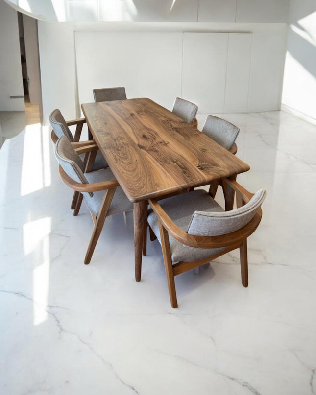 Live Edge Dining Table, Kitchen Table, Modern Wood Dining Table, Dining Table, Wood Table, Walnut Table, Modern Table, Handcrafted