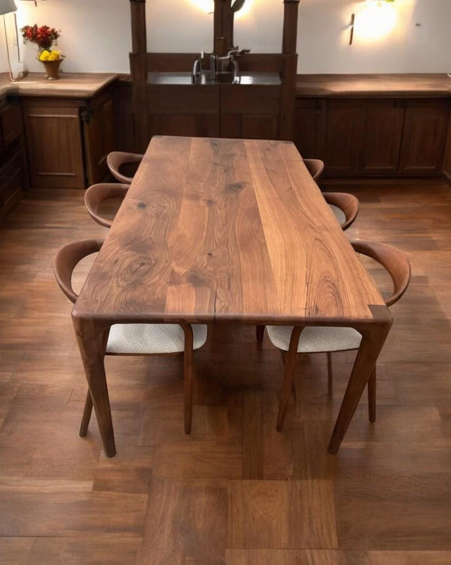 Kitchen Table, Modern Wood Dining Table, Dining Table, Live Edge Dining Table, Wood Table, Walnut Table, Modern Table, Handcrafted