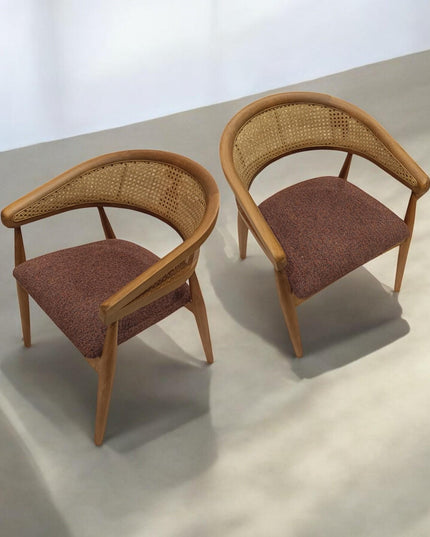 Rattan Dining Chair, Chairs for Living Room, Modern Dining Chair, Handmade Dining Chair, Kitchen Table Chairs, Dining Chair with Wooden Arms