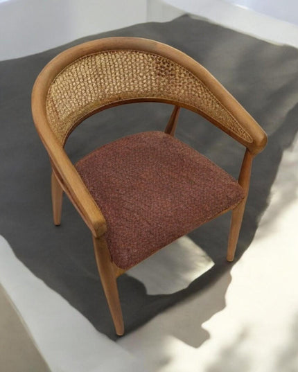 Rattan Dining Chair, Chairs for Living Room, Modern Dining Chair, Handmade Dining Chair, Kitchen Table Chairs, Dining Chair with Wooden Arms