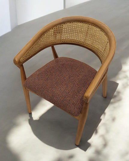 Rattan Dining Chair, Chairs for Living Room, Modern Dining Chair, Handmade Dining Chair, Kitchen Table Chairs, Dining Chair with Wooden Arms