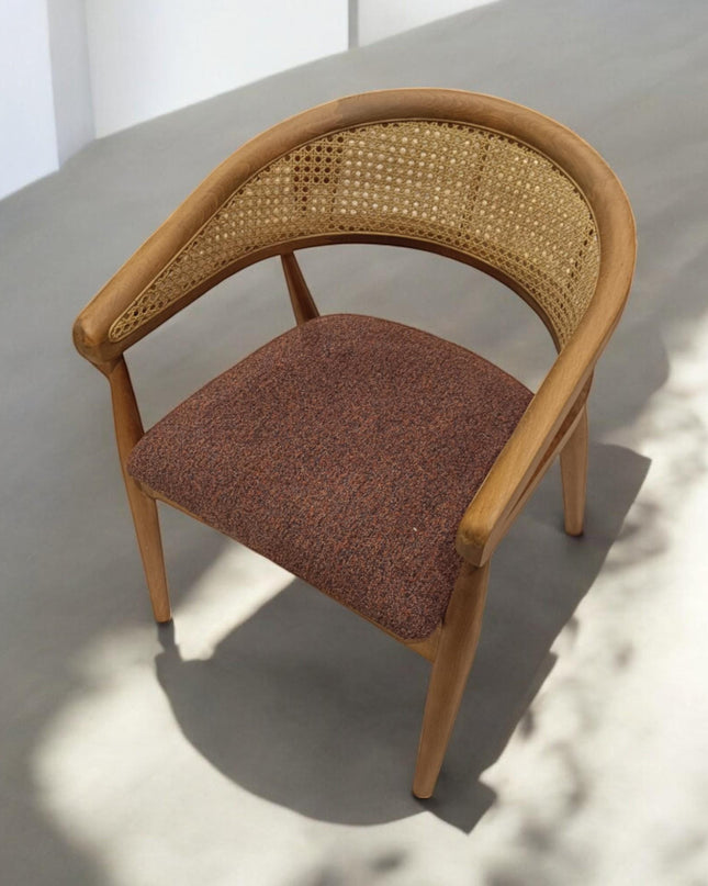 Rattan Dining Chair, Chairs for Living Room, Modern Dining Chair, Handmade Dining Chair, Kitchen Table Chairs, Dining Chair with Wooden Arms