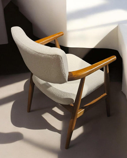 Wooden Dining Chair, Rattan Dining Chair, Modern Dining Chair, Chairs for Living Room, Kitchen Table Chairs, Dining Chair with Wooden Arms