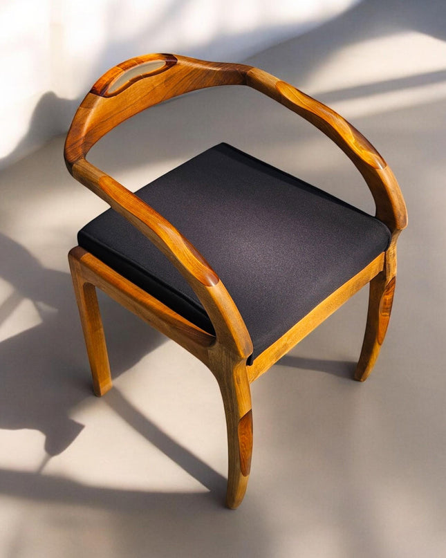 Epoxy Modern Dining Chair, Epoxy  Walnut Dining Chair, Epoxy Chairs for Living Room, Wooden Dining Chair, Kitchen Table Chairs, Dining Chair