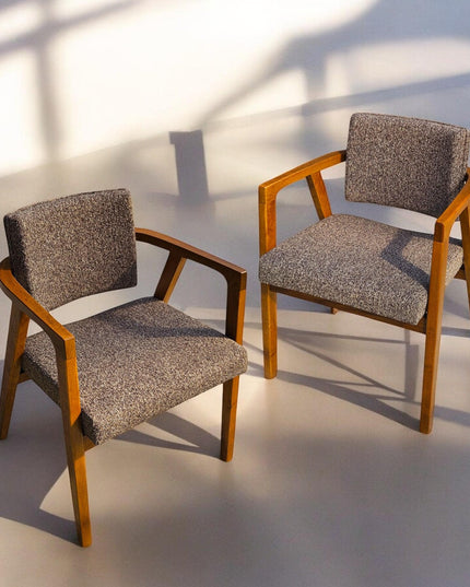 Modern Dining Chair, Walnut Dining Chair, Chairs for Living Room, Wooden Dining Chair, Kitchen Table Chairs, Dining Chair with Wooden Arms