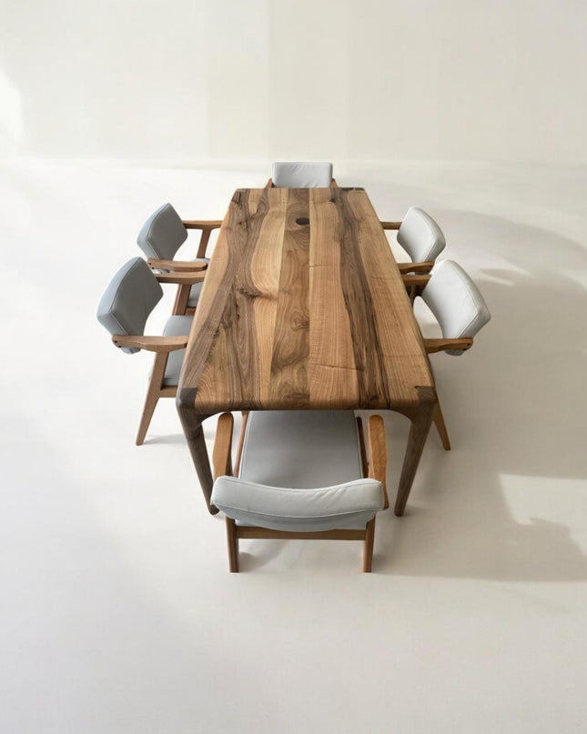 Live Edge Dining Table, Kitchen Table, Modern Wood Dining Table, Dining Table, Wood Table, Walnut Table, Modern Table, Handcrafted