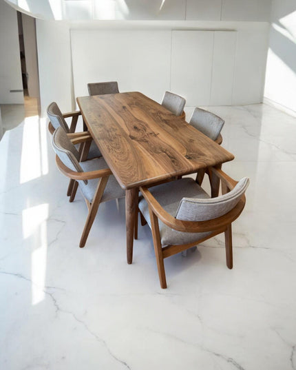 Wooden Kitchen Table, Live Edge Walnut Dining Table, Farmhouse Kitchen Table, Walnut Wood Dining Table,  Wood Table, Walnut Table