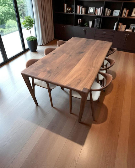 Live Edge Walnut Dining Table: Handcrafted Modern Wood Kitchen Table