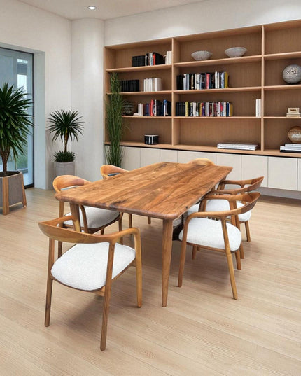 Handmade Live Edge Walnut Dining Table: Rustic Wood Kitchen Furniture