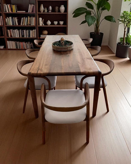 Live Edge Walnut Dining Table: Handcrafted Rustic Wood Kitchen Table