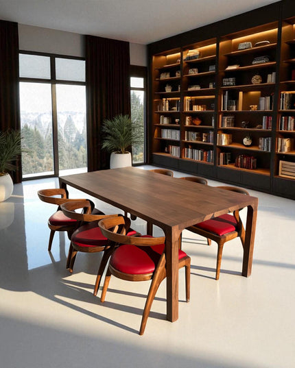 Handcrafted Live Edge Walnut Dining Table: Modern Kitchen & Dining Room