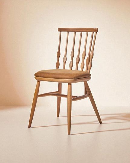 Handcrafted Solid Wood Dining Chair with Arms - Sustainable Design