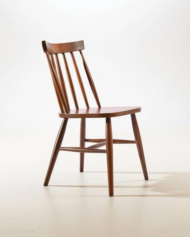 Handcrafted Solid Wood Dining Chair with Arms - Sustainable Design