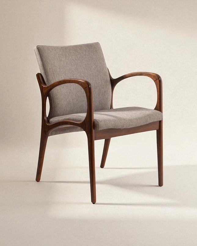 Modern Dining Chair with Wooden Arms – Stylish Kitchen & Living Room Seating