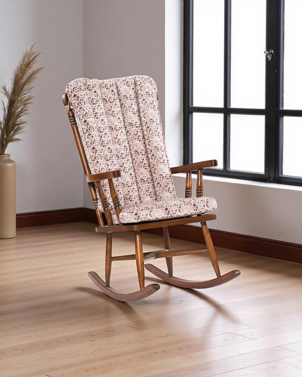 Handmade Wooden Rocking Chair – Unique Relaxing Chair for Reading & Peaceful Corners, Comfortable Wood Rocker
