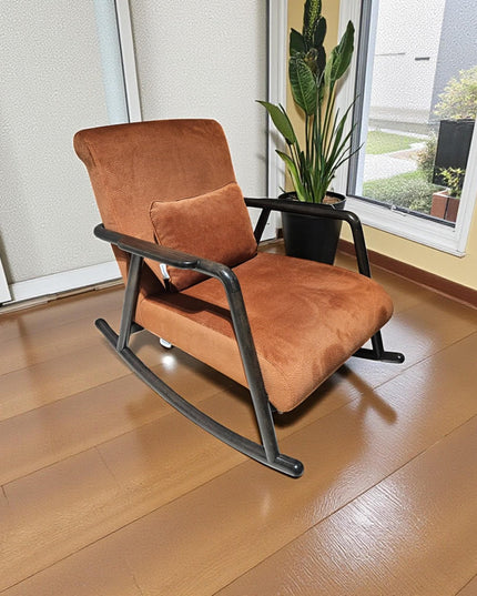 Handmade Wood Rocking Chair - Unique Relaxing Book Reading Chair for Peaceful Corner Seating