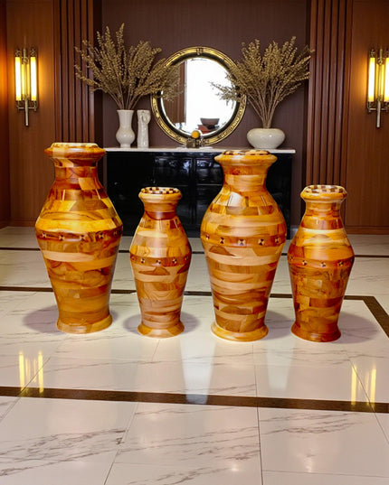 Luxury Handmade Wooden Vase – 6 Types of Wood, 90 Days Craftsmanship