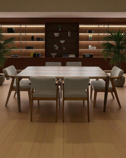 Live Edge Walnut Dining Table: Handcrafted Rustic Modern Design