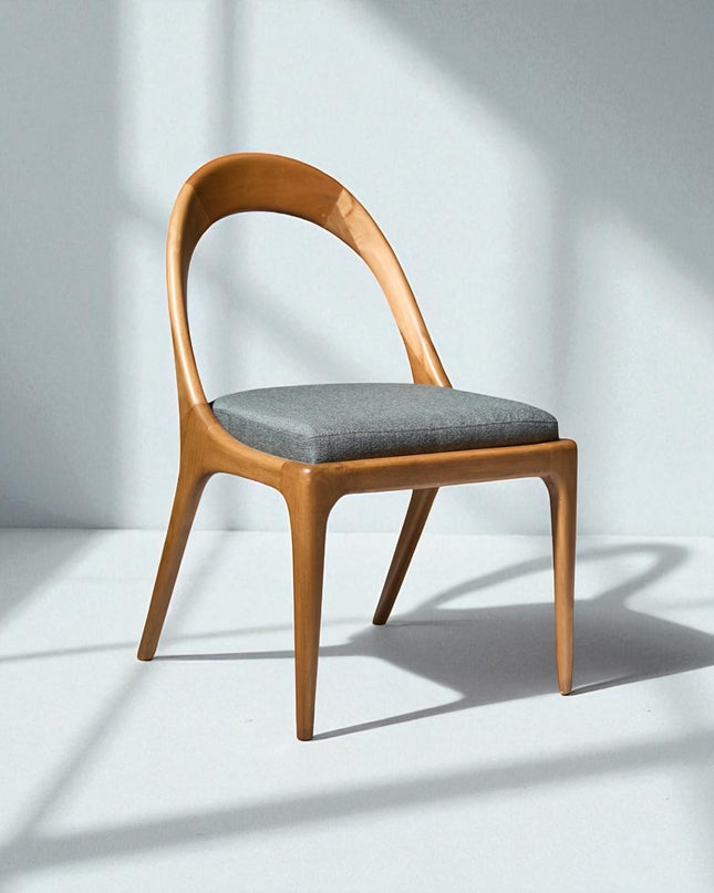 Modern Dining Chair with Wooden Arms – Stylish Kitchen & Living Room Seating