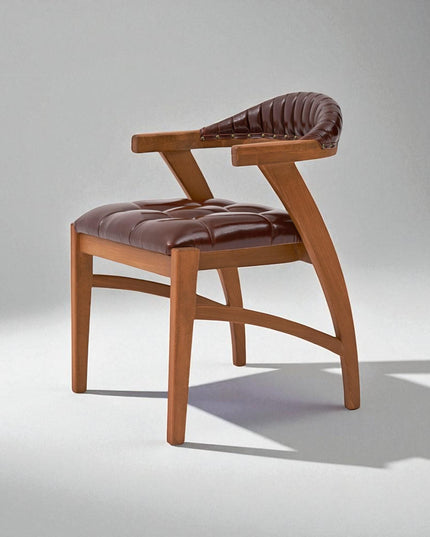 Modern Dining Chair with Wooden Arms – Stylish Kitchen & Living Room Seating