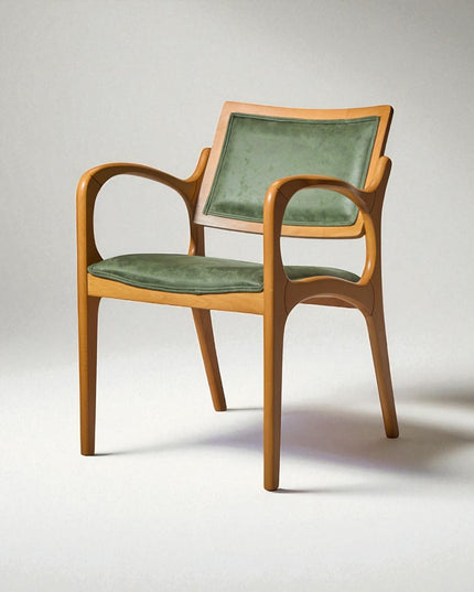 Modern Dining Chair with Wooden Arms – Stylish Kitchen & Living Room Seating