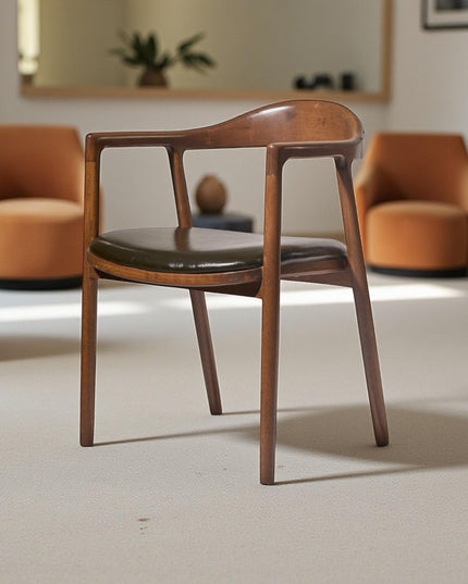 Handcrafted Wooden Dining Chair: Modern Solid Wood Seating