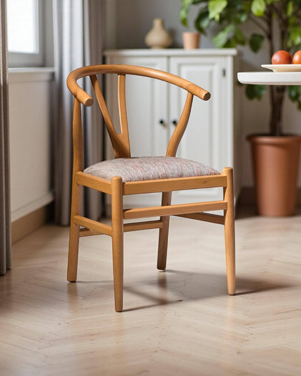 Handmade Wooden Dining Chair with Arms: Modern Solid Wood Kitchen Seating