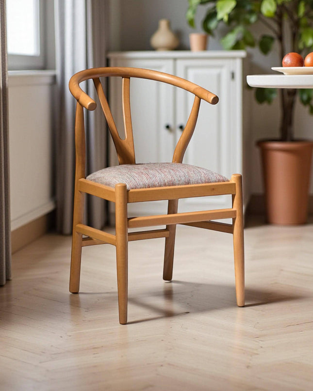 Handmade Wooden Dining Chair with Arms: Modern Solid Wood Kitchen Seating