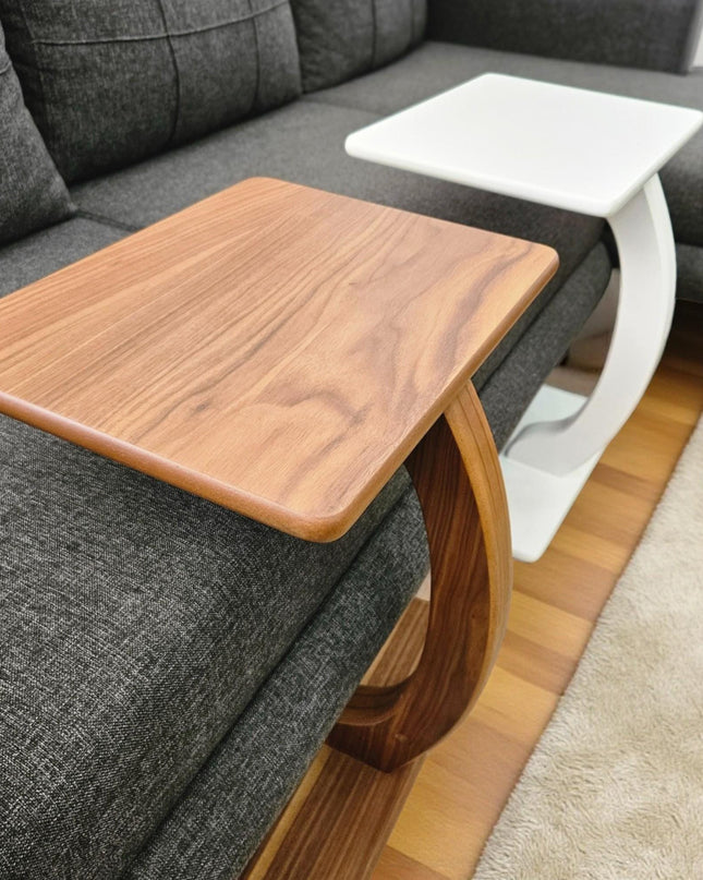 C Shaped Coffee Table: Modern Laptop Stand, Living Room Side Table