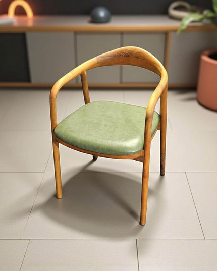 Handcrafted Wooden Dining Chair with Arms: Modern Kitchen & Living Room Seating