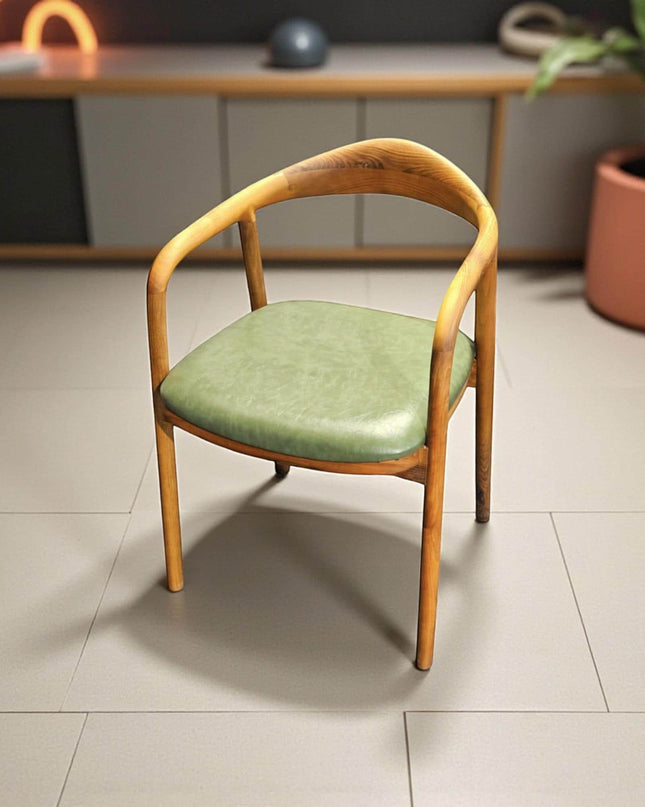 Handcrafted Wooden Dining Chair with Arms: Modern Kitchen & Living Room Seating