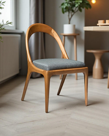 Handcrafted Walnut Dining Chair: Mid-Century Modern Kitchen Seating