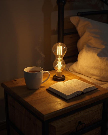 Solid Walnut Wood Nightstand with Drawers – Natural Wooden Nightstand, Unique Rustic Bedroom Furniture